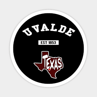 🤠 Uvalde Texas Strong, Lone Star State of Texas Map, City Pride Magnet